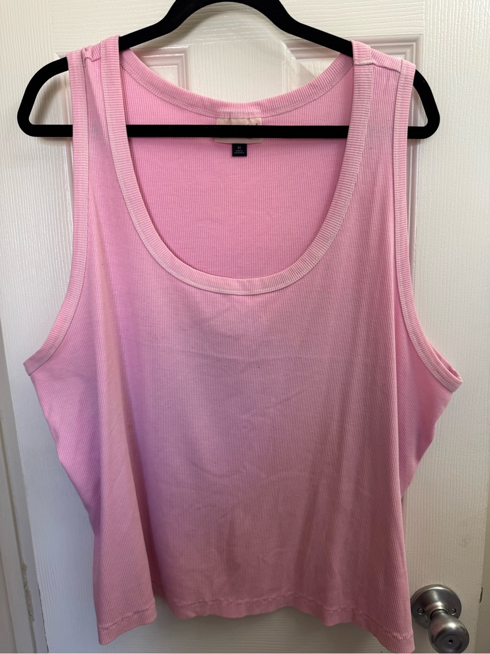 Universal Thread Pink Ribbed Scoop Neck Tank Top